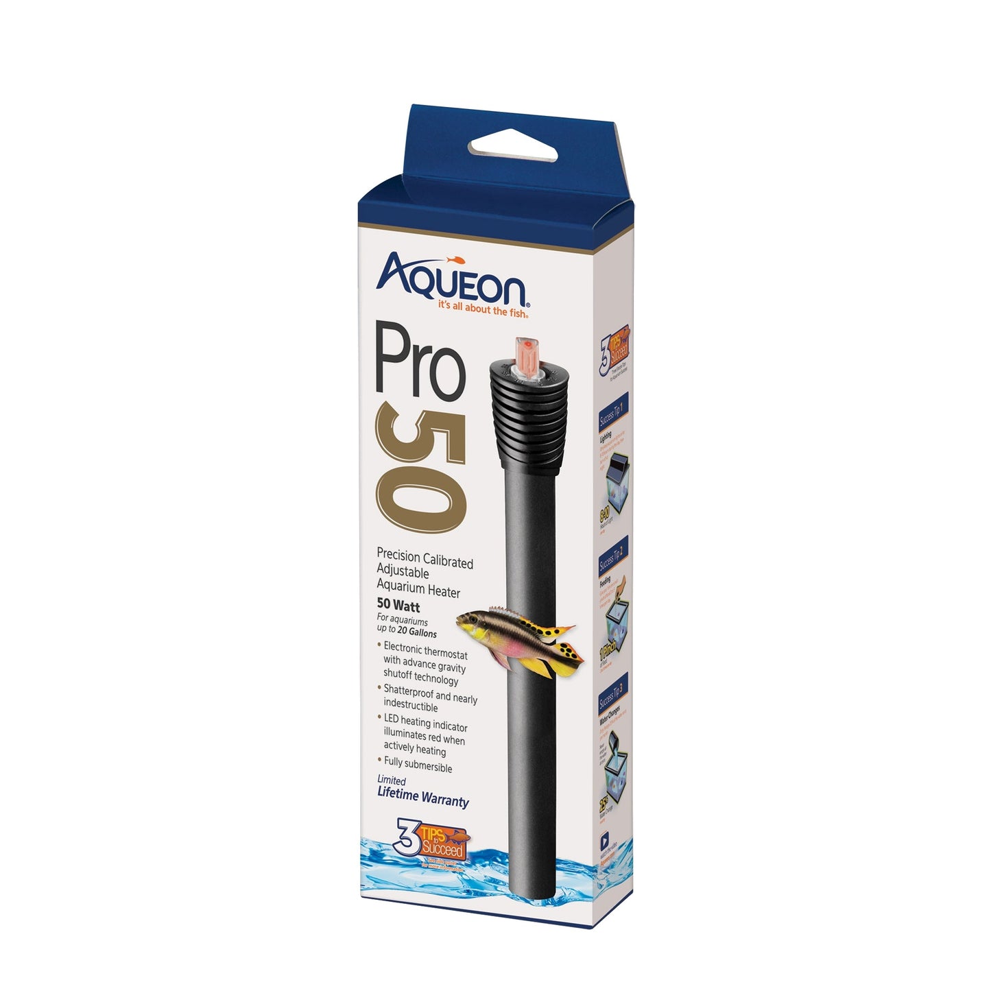 Aqueon Pro Submersible Heater - 50 W - The Pet Source