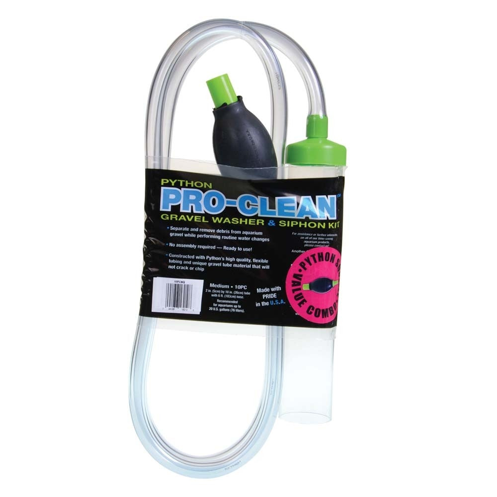 Python Products Pro-Clean Gravel Washer and Siphon with Squeeze - Medium - The Pet Source