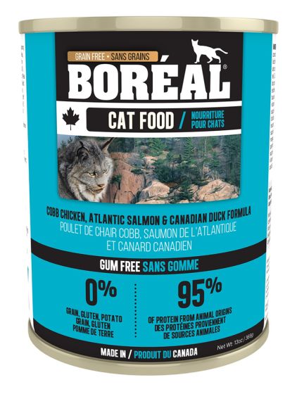 Boreal Cobb Chicken, Canadian Duck & Atlantic Salmon Wet Cat Food Can - 369g - The Pet Source