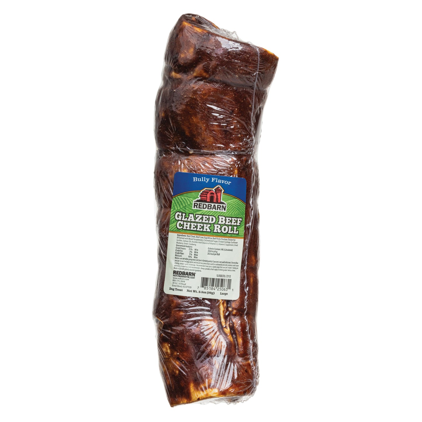 Redbarn Dog Chew Glazed Beef Cheek Rolls - Bully Flavor - Large - 1pc - The Pet Source
