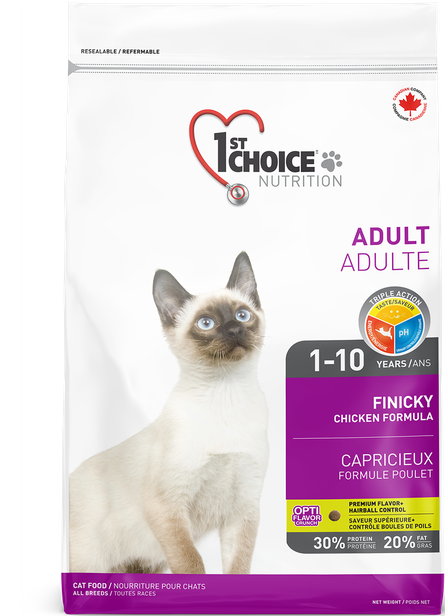 1st Choice Nutrition Finicky Chicken Dry Adult Cat Food - 2.72kg - The Pet Source