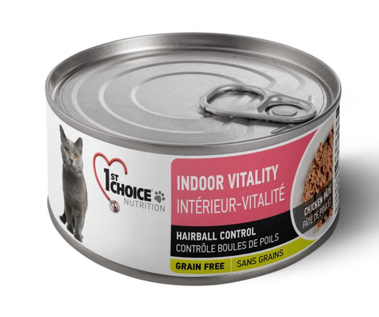 1st Choice Nutrition Hairball Control Chicken Pate Adult Wet Cat Food - 156g - The Pet Source