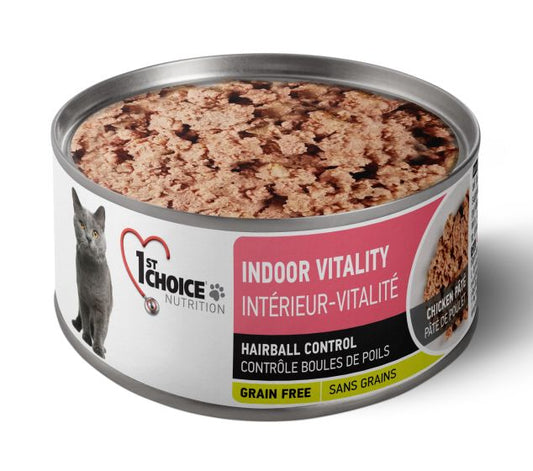 1st Choice Nutrition Hairball Control Chicken Pate Adult Wet Cat Food - 156g - The Pet Source