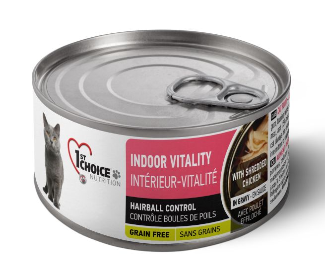 1st Choice Nutrition Hairball Control Shredded Chicken Adult Wet Cat Food - 85g - The Pet Source