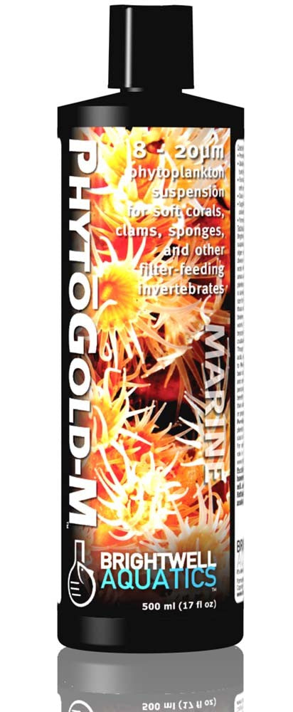 Brightwell PhytoGold-M Golden Phytoplankton Suspension Medium 8-20 microns 17oz - The Pet Source
