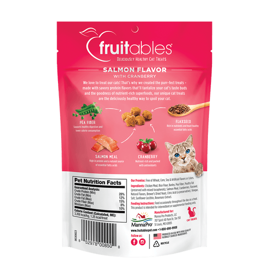 Fruitables Salmon & Cranberry Cat Treat - 2.5 oz - The Pet Source