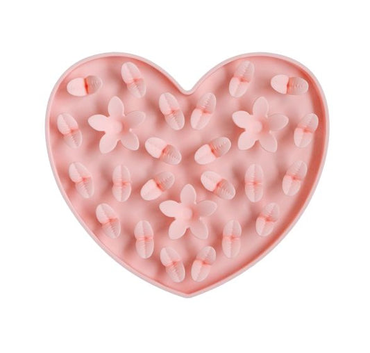 Dexypaws Blush Pink Heart Enrichment Snuffle Mat - The Pet Source