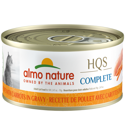 Almo Nature HQS Complete Wet Cat Food - Chicken Recipe With Carrots In Gravy - 70g - The Pet Source