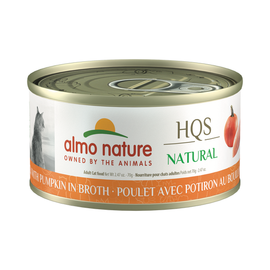 Almo Nature HQS Natural Wet Cat Food - Chicken With Pumpkin In Broth - 70g - The Pet Source