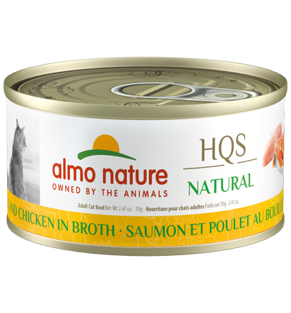 Almo Nature HQS Natural Wet Cat Food - Salmon And Chicken In Broth - 70g - The Pet Source