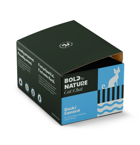 Bold By Nature Raw Duck Cat Food - Patties - 3lb - The Pet Source