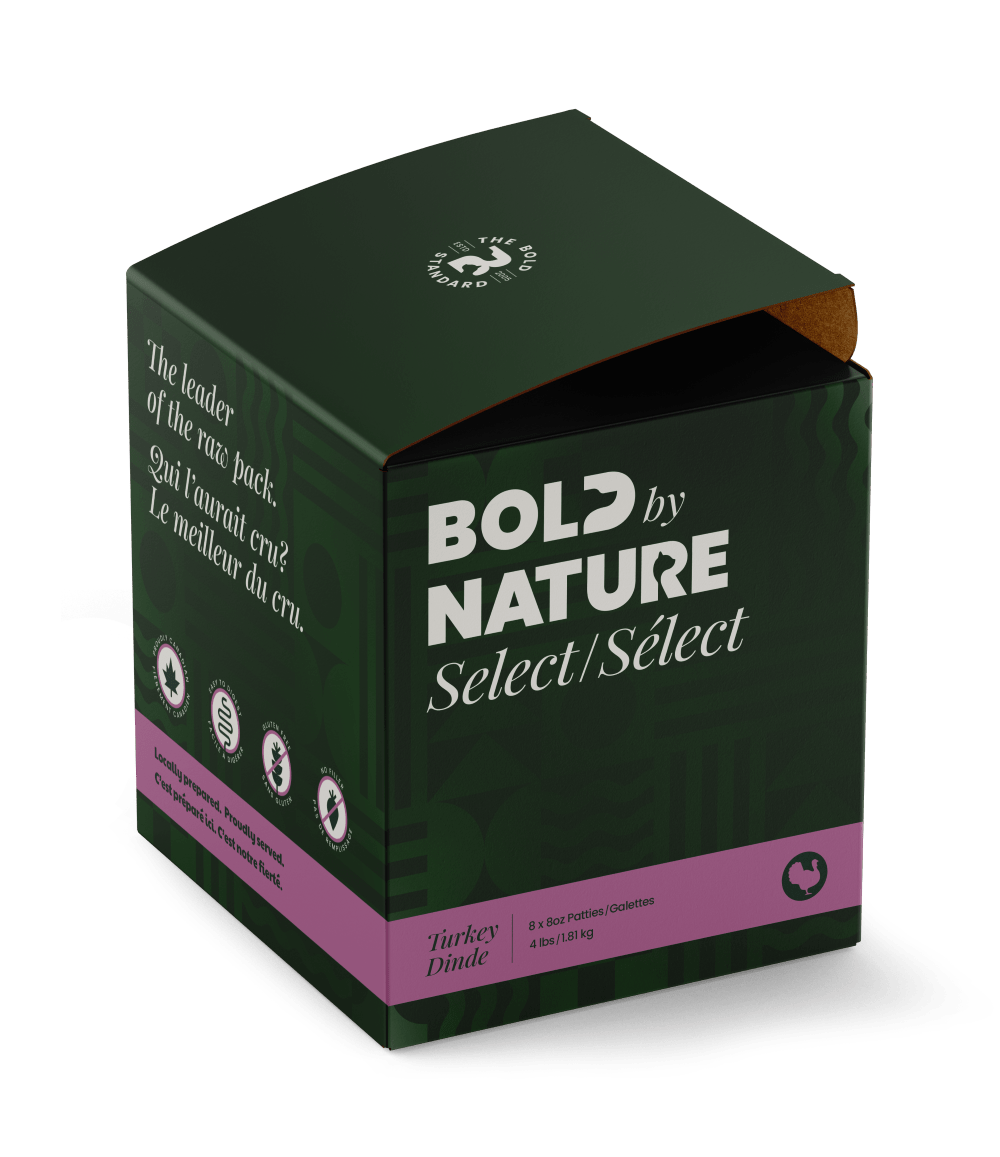 Bold By Nature Select Raw Turkey for Dogs - Patties - 4lb - The Pet Source
