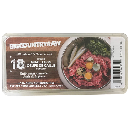 Big Country Raw Frozen Quail Eggs - 18pk - The Pet Source