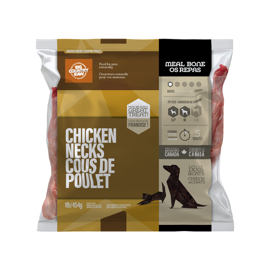 Big Country Raw Frozen Chicken Neck for Cats and Dogs - 1lb - The Pet Source
