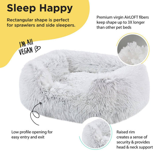 Best Friends By Sheri Soothe & Snooze Lounge Shag Dog Bed - 20" x 15" - The Pet Source