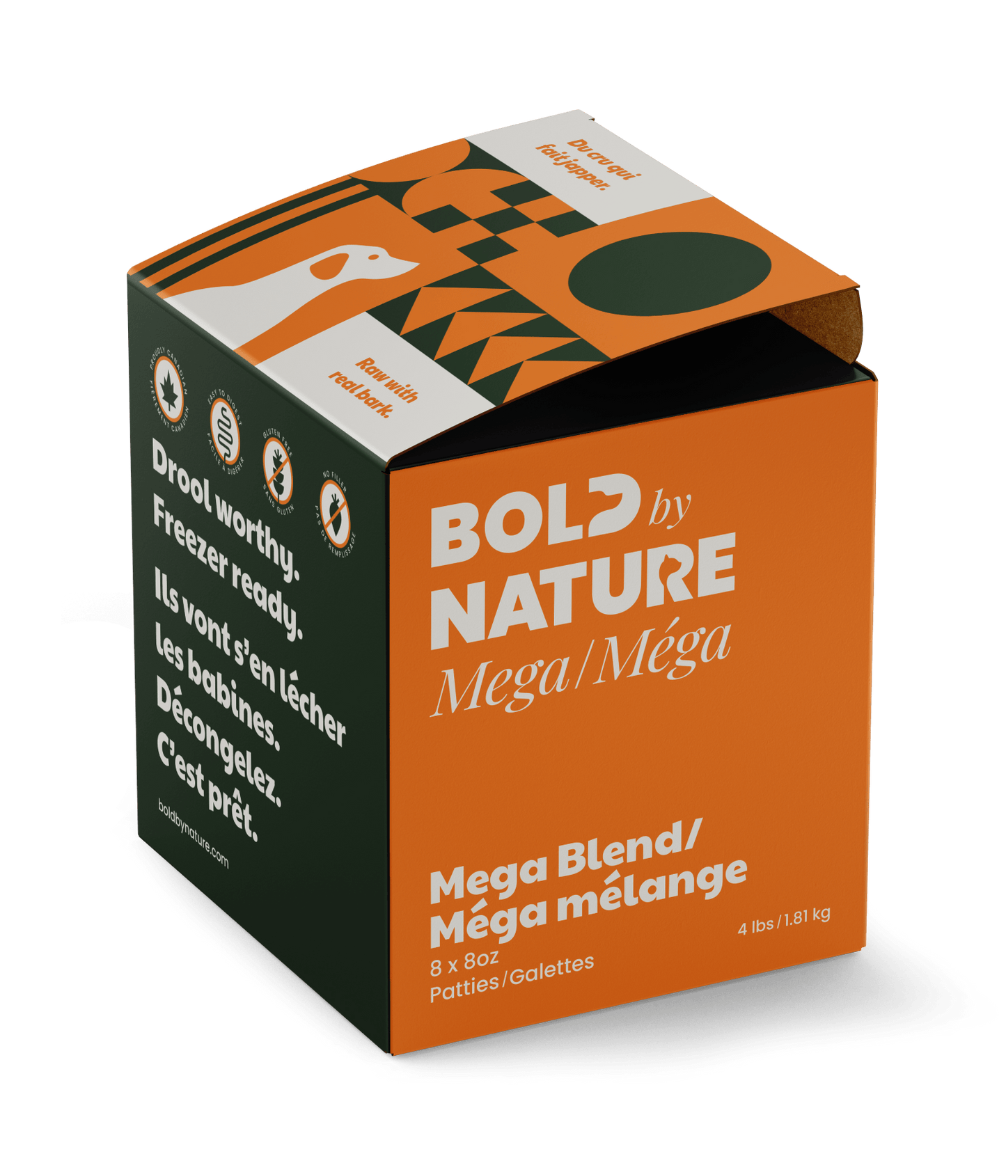 Bold By Nature Mega Blend for Dogs - Patties - 4lb - The Pet Source