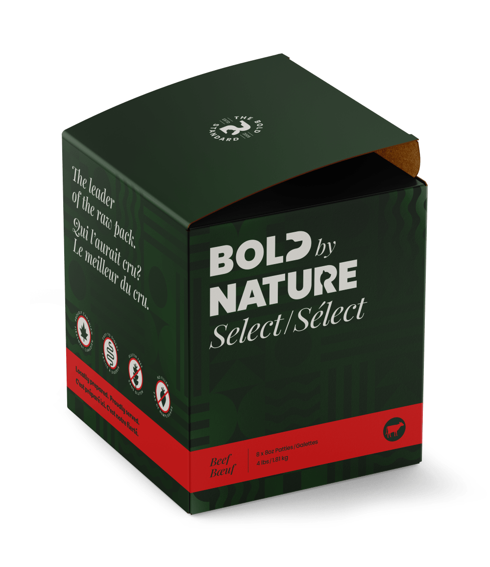 Bold By Nature Select Raw Beef for Dogs - Patties - 4lb - The Pet Source