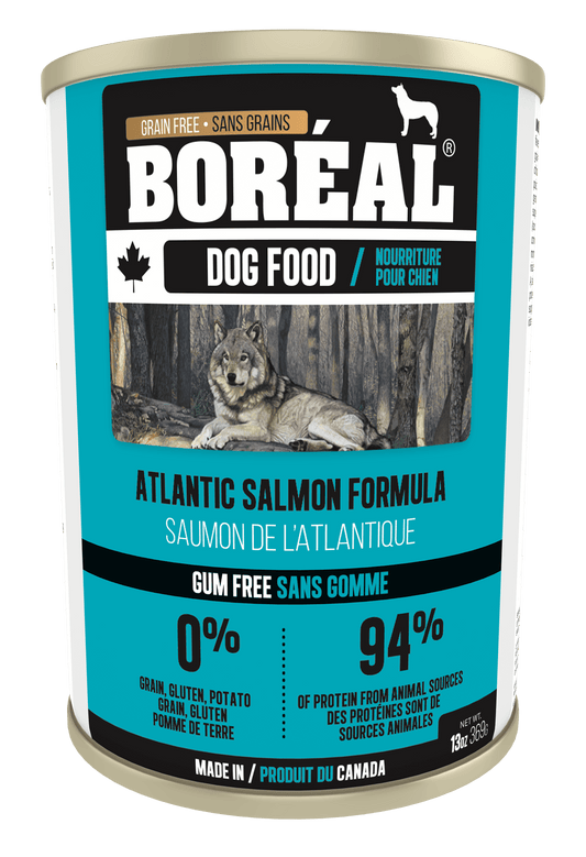 Boreal Atlantic Salmon Wet Dog Food Can - 369g - The Pet Source