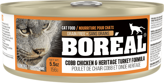 Boreal Cobb Chicken and Heritage Turkey Wet Cat Food Can - 156g - The Pet Source