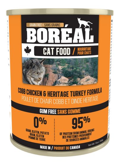 Boreal Cobb Chicken and Heritage Turkey Wet Cat Food Can - 369g - The Pet Source