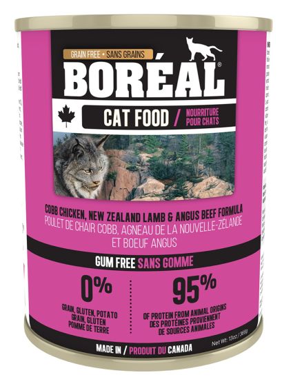 Boreal Cobb Chicken, New Zealand Lamb & Angus Beef Wet Cat Food Can - 369g - The Pet Source