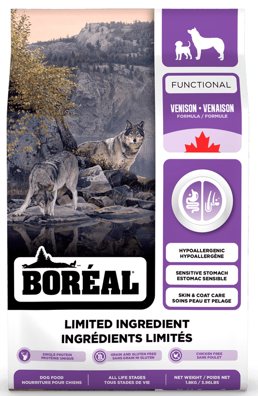 Boreal Functional Limited Ingredient Venison Dry Dog Food - 10kg - The Pet Source