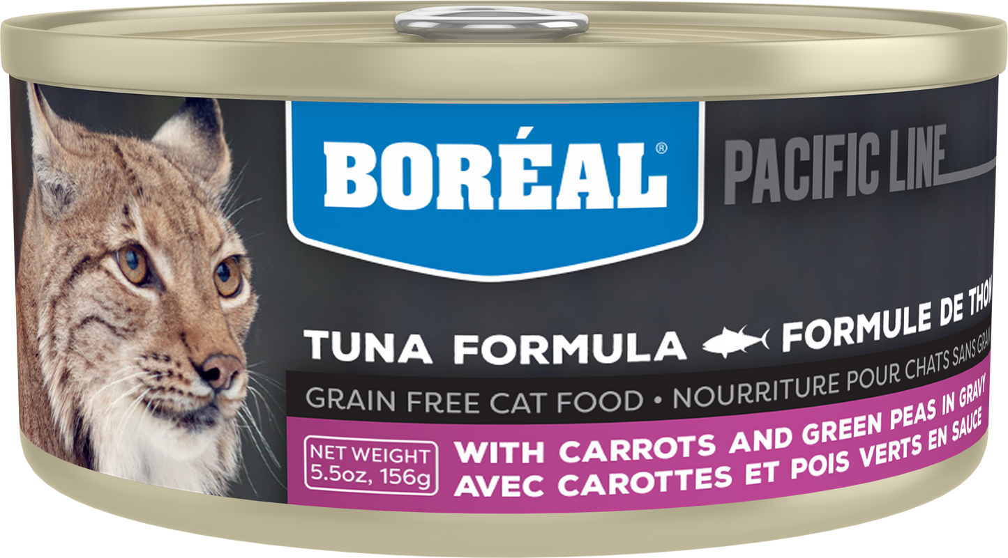 Boreal Red Tuna, Carrot & Green Pea in Gravy Wet Cat Food Can - 156g - The Pet Source
