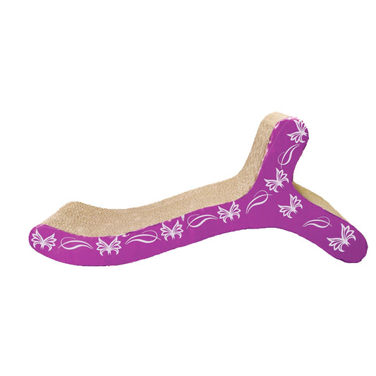 Catit Style Patterned Cat Scratcher with Catnip - Butterfly - Chaise - The Pet Source