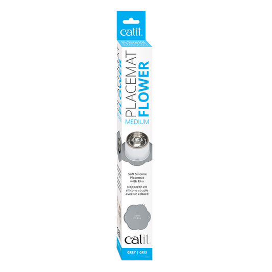 Catit Flower Placemat Medium - Grey - The Pet Source