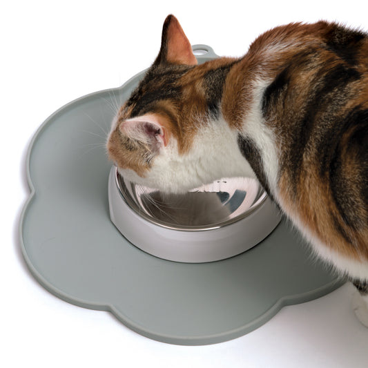 Catit Flower Placemat Medium - Grey - The Pet Source