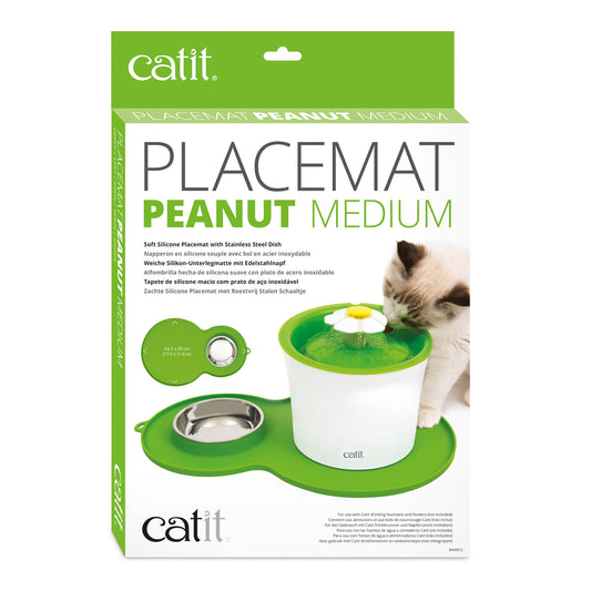 Catit Peanut Placemat Medium - Green - The Pet Source