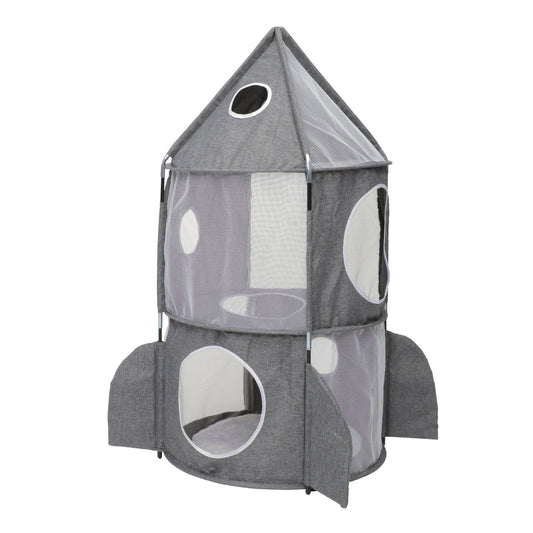 Catit Vesper Rocket - Grey - 50 x 50 x 90 cm (19.6 in x 19.6 in x 35.4 in) - The Pet Source