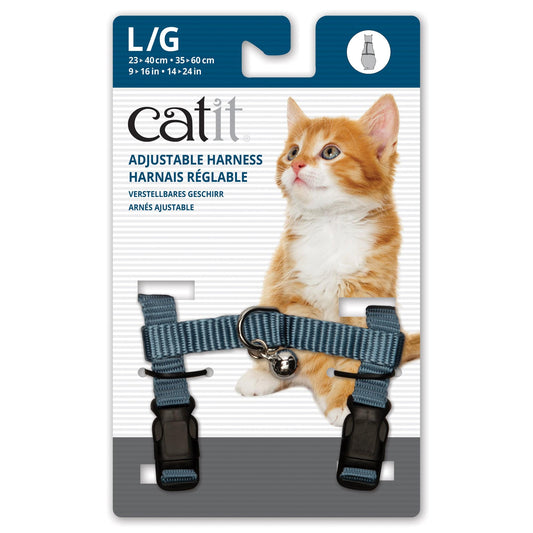 Catit Adjustable Nylon Harness - Light Blue - Large - The Pet Source