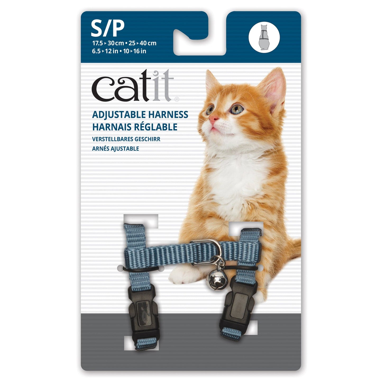 Catit Adjustable Nylon Harness - Light Blue - Small - The Pet Source