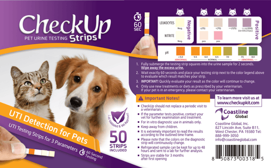 CheckUP UTI Detection Strips for Dogs & Cats - The Pet Source