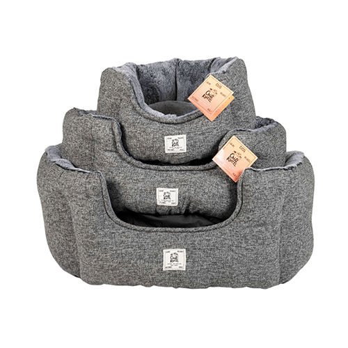 Dog Gone Smart Chill Kuzzi Round Bed Charcoal Grey - Large - The Pet Source