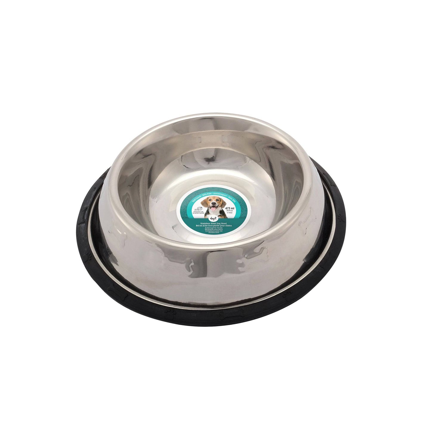 Dogit Stainless Steel Non Spill Dog Dish - Small - 16oz - The Pet Source