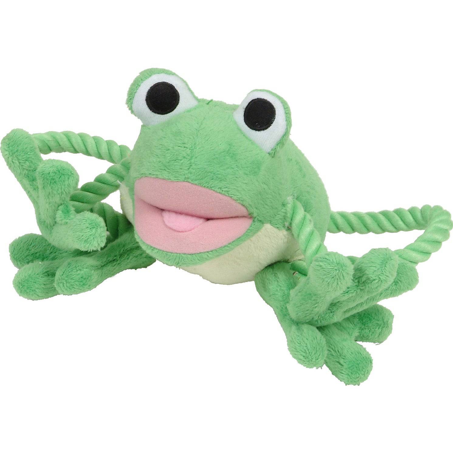 Dogit inPuppy Luvzin Plush Dog Toy with Squeaker - Green Frog - The Pet Source