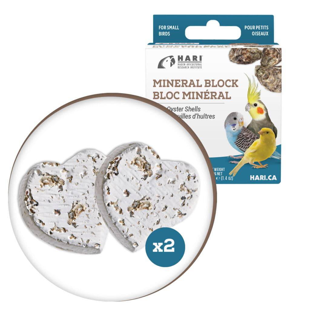 HARI Mineral Block with Oyster Shells - 40g - 2 pack - The Pet Source