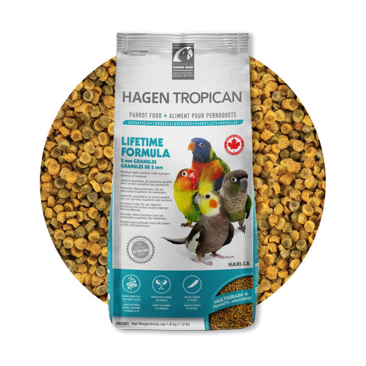 Tropican Lifetime Formula for Parrots Granules 2mm - 4lb - The Pet Source