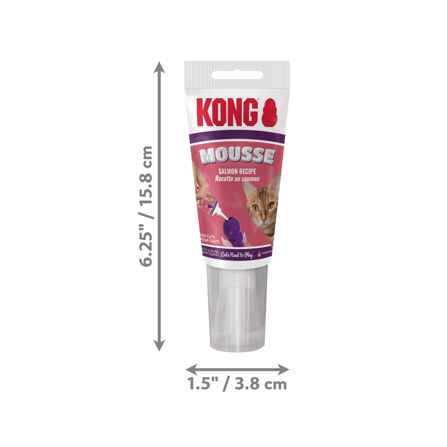 Kong Mousse Salmon Cat Treat 2.5 oz - The Pet Source