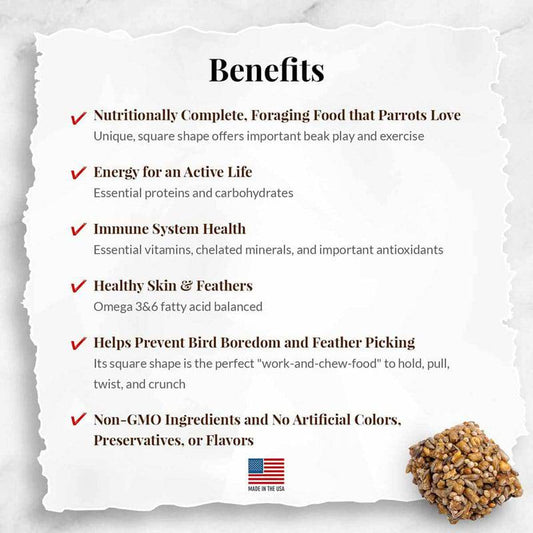 Classic Avi-Cakes for Macaw & Cockatoo - 1lb - The Pet Source