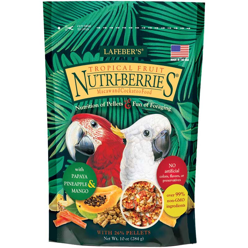 Lafeber Tropical Fruit Nutri-Berries for Macaws & Cockatoos - 10oz - The Pet Source