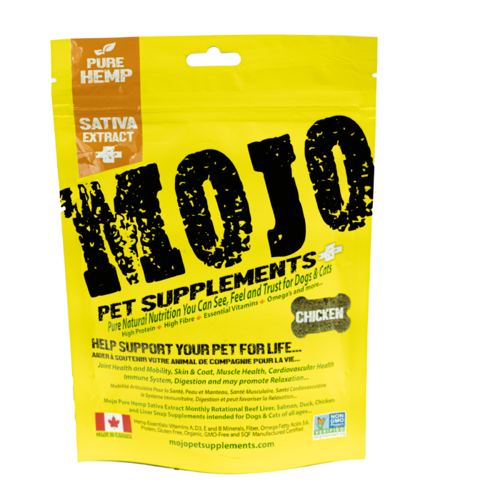 Mojo Pet Supplements Full-Spectrum Hemp Sativa Chewable Tablets Chicken - 192g - The Pet Source
