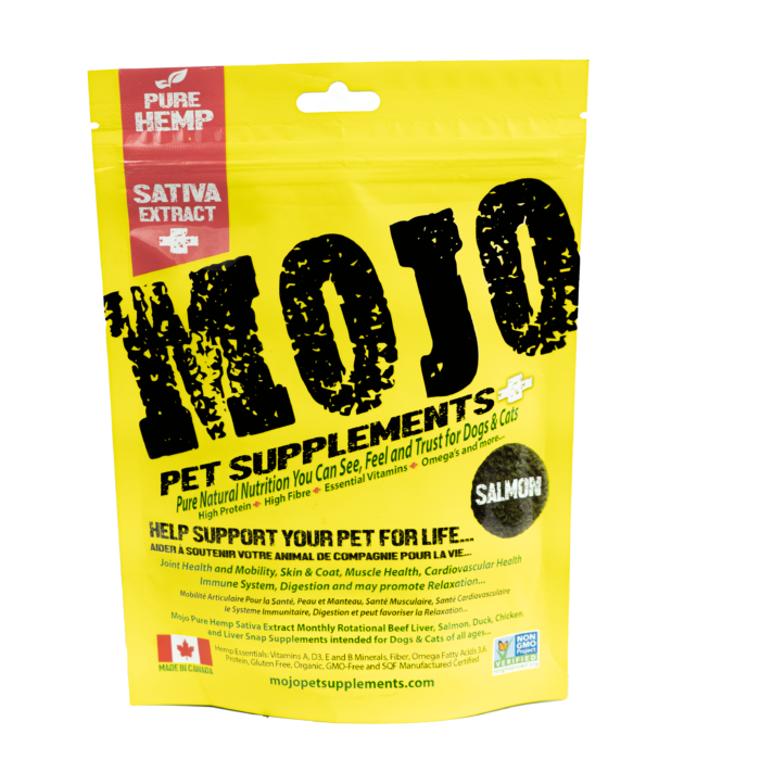 Mojo Pet Supplements Full-Spectrum Hemp Sativa Chewable Tablets Salmon - 138g - The Pet Source