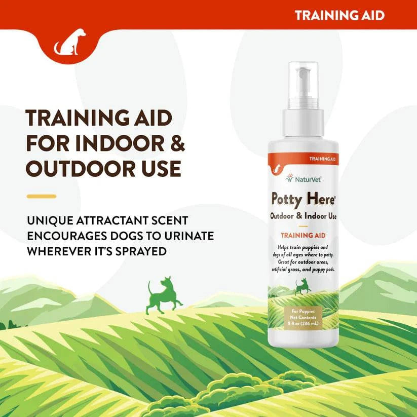 NaturVet Potty Here Training Aid Spray - 8oz - The Pet Source