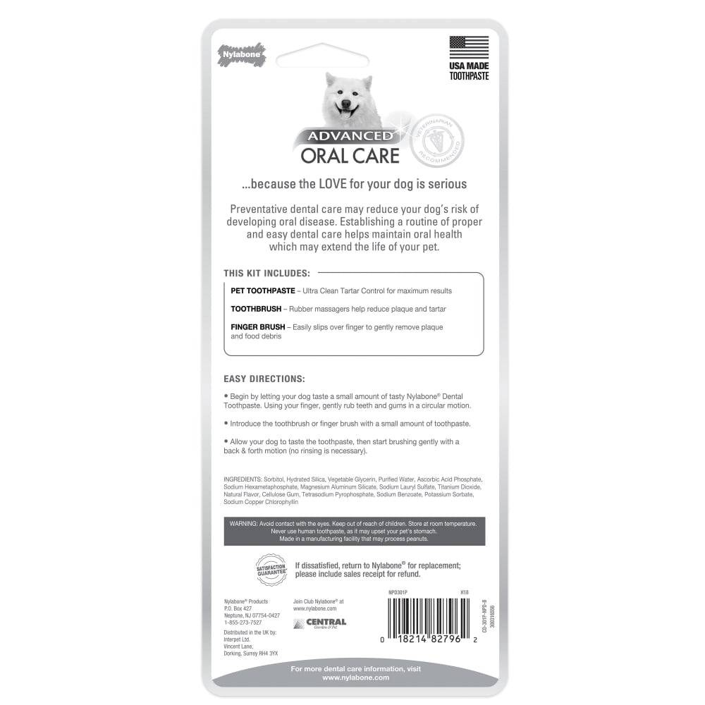 Nylabone Advanced Oral Care Dog Dental Kit - The Pet Source