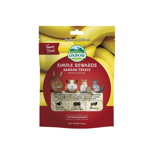 Oxbow Simple Rewards Banana Treats - 1oz - The Pet Source