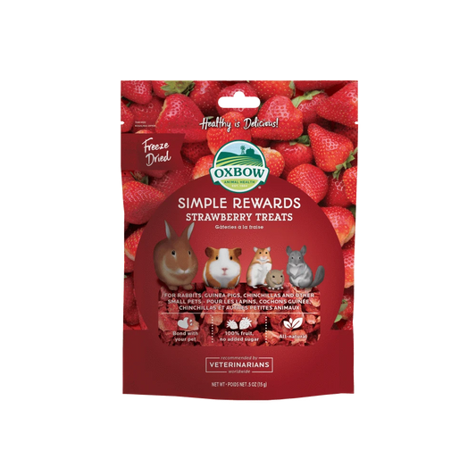 Oxbow Simple Rewards Strawberry Treats - 0.5oz - The Pet Source