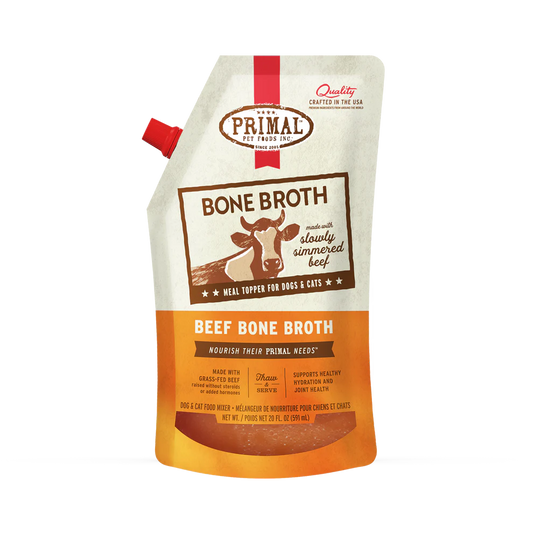 Primal Frozen Bone Broth Beef Recipe for Cats & Dogs - 20oz - The Pet Source